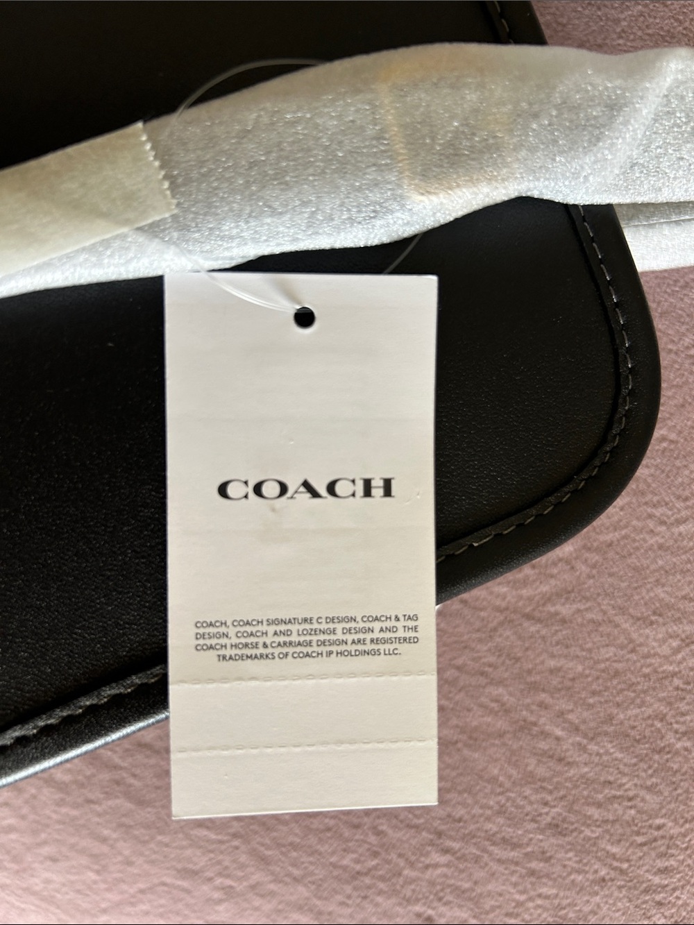 Coach Swing Zip Black Shoulder Bag with Gold Accent - Picture 4 of 10